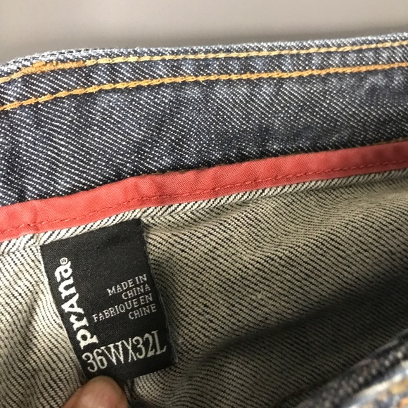 Prana Mens Denim Jeans Size 36 W 42L - Picture 4 of 10